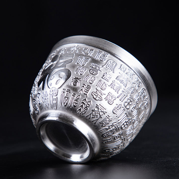 Buddha Stones Fu Caractère Dragon Phénix Cheval Koi Poisson Tasse à Thé en Céramique Tasse à Thé Kung Fu