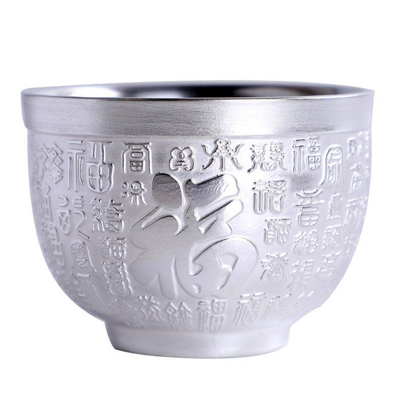 Buddha Stones Fu Caractère Dragon Phénix Cheval Koi Poisson Tasse à Thé en Céramique Tasse à Thé Kung Fu