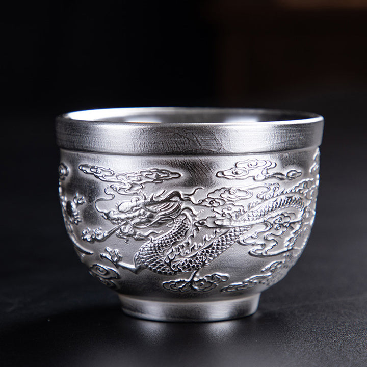 Buddha Stones Fu Caractère Dragon Phénix Cheval Koi Poisson Tasse à Thé en Céramique Tasse à Thé Kung Fu