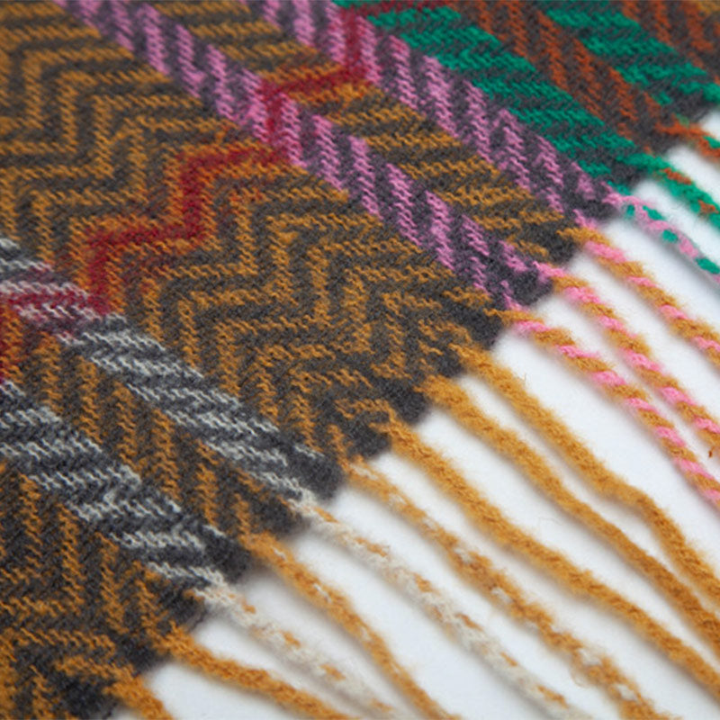 Châle tibétain en Buddha Stones , pompons colorés en ligne ondulée, écharpe de voyage confortable pour l'hiver - image 23