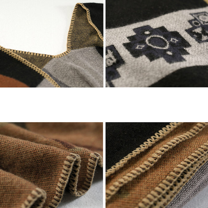 Écharpe de voyage confortable en forme de vase en forme de cerf avec Buddha Stones et formes géométriques - image 6