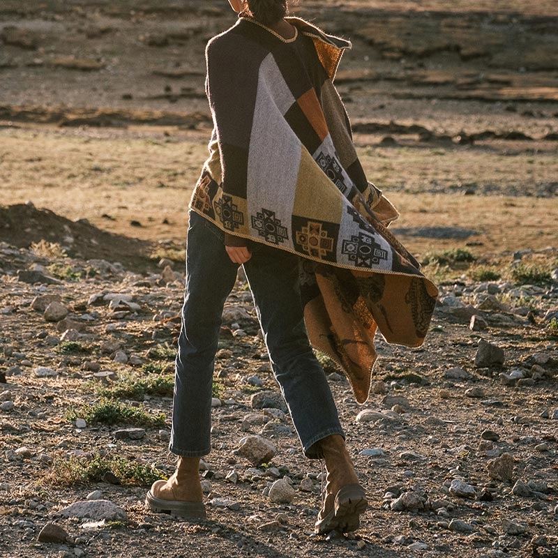 Écharpe de voyage confortable en forme de vase en forme de cerf avec Buddha Stones et formes géométriques - image 5