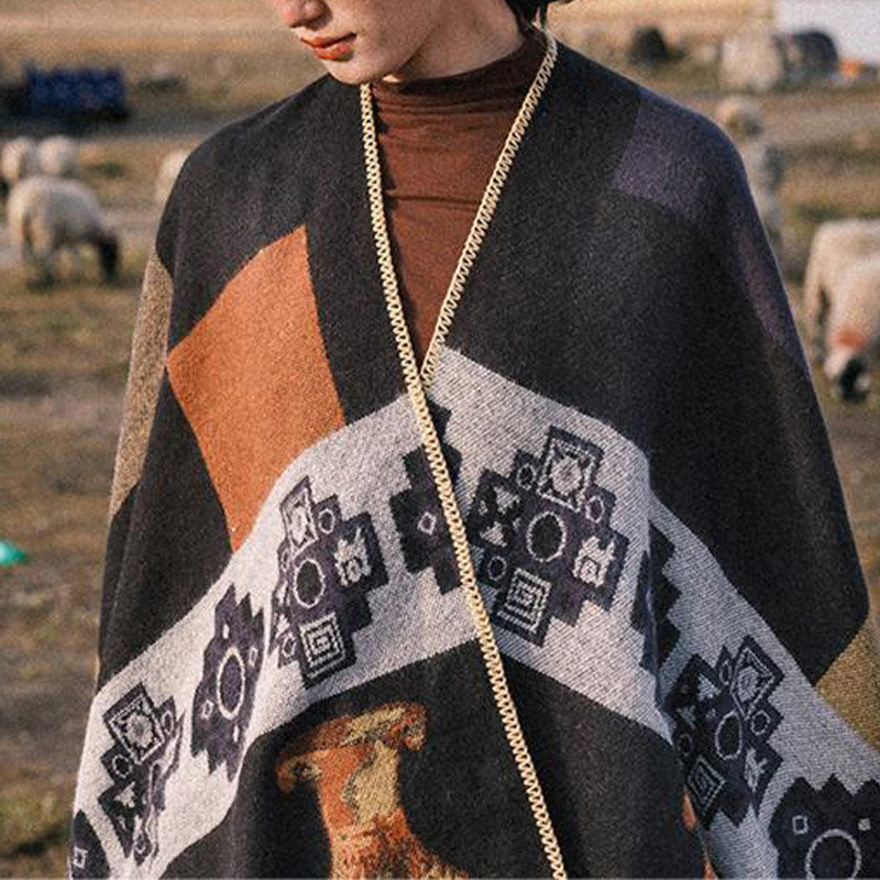 Écharpe de voyage confortable en forme de vase en forme de cerf avec Buddha Stones et formes géométriques - image 9