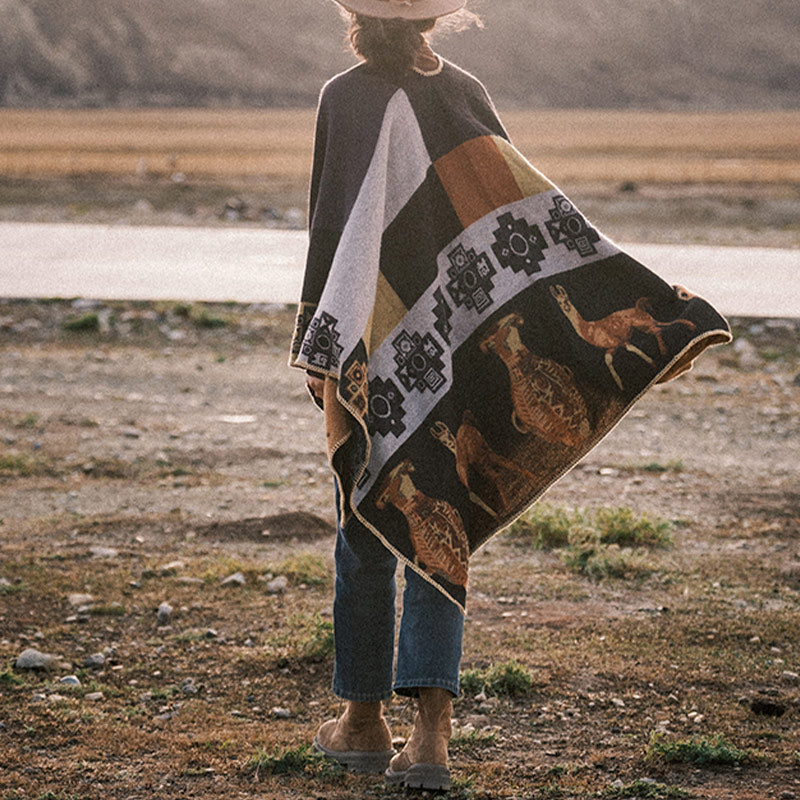 Écharpe de voyage confortable en forme de vase en forme de cerf avec Buddha Stones et formes géométriques - image 12