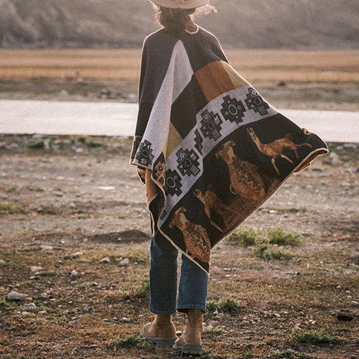Écharpe de voyage confortable en forme de vase en forme de cerf avec Buddha Stones et formes géométriques - image 12