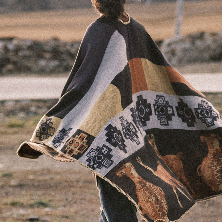 Écharpe de voyage confortable en forme de vase en forme de cerf avec Buddha Stones et formes géométriques - image 10