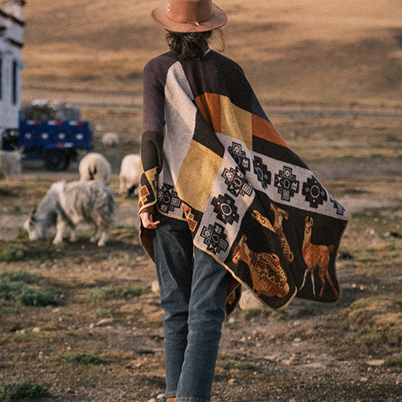 Écharpe de voyage confortable en forme de vase en forme de cerf avec Buddha Stones et formes géométriques - image 13