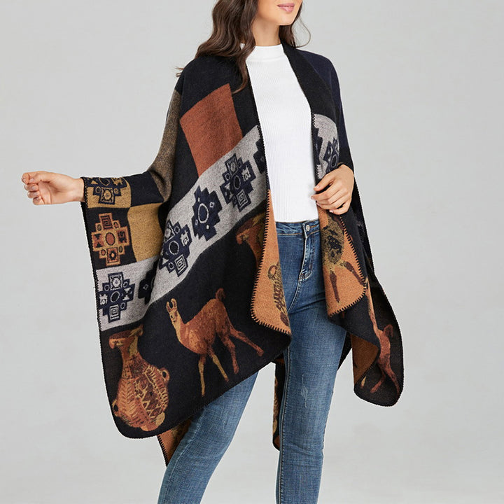 Écharpe de voyage confortable en forme de vase en forme de cerf avec Buddha Stones et formes géométriques - image 20