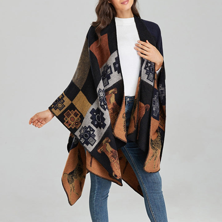 Écharpe de voyage confortable en forme de vase en forme de cerf avec Buddha Stones et formes géométriques - image 21