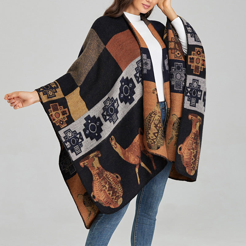 Écharpe de voyage confortable en forme de vase en forme de cerf avec Buddha Stones et formes géométriques - image 18