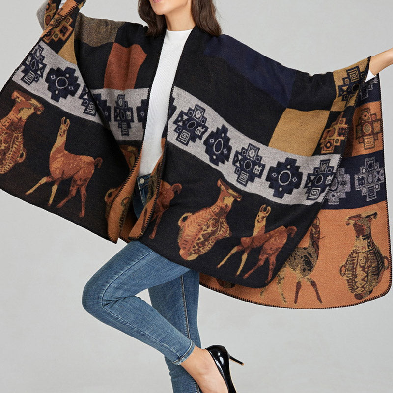 Écharpe de voyage confortable en forme de vase en forme de cerf avec Buddha Stones et formes géométriques - image 15