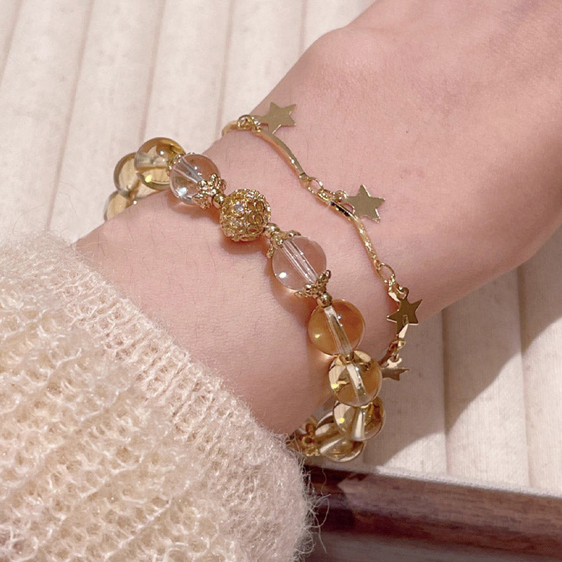 Bracelet de protection de prospérité avec breloque papillon en pierre de lune et Buddha Stones