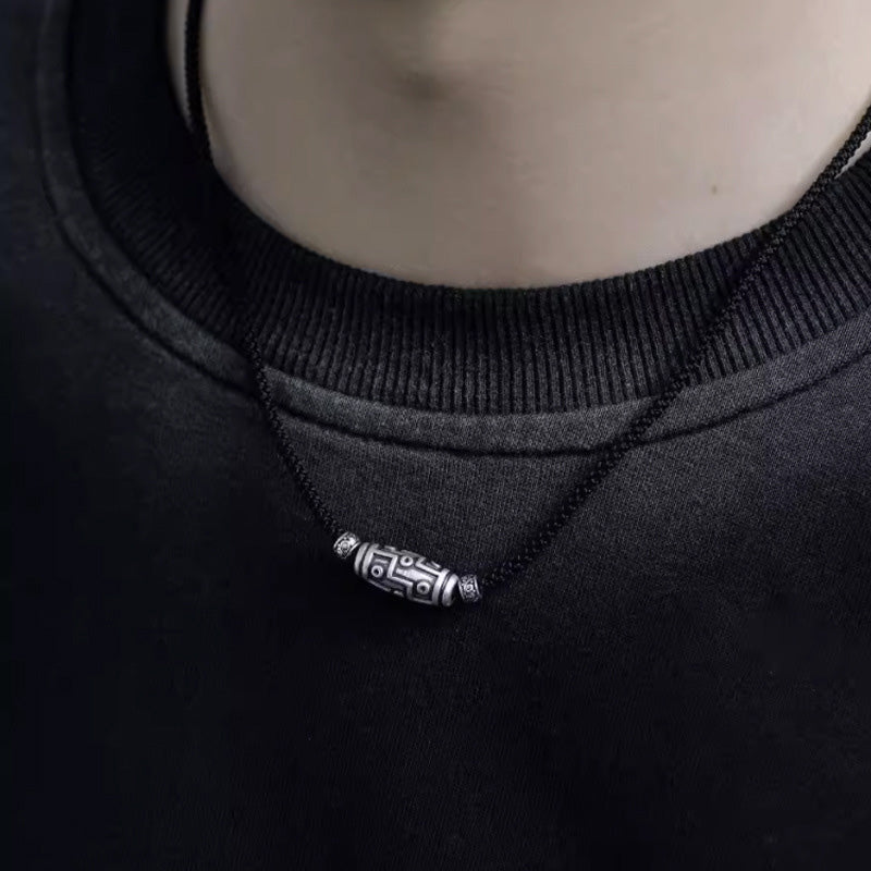 Collier avec pendentif en corde de protection à neuf yeux en argent sterling 999 avec Buddha Stones - image 13