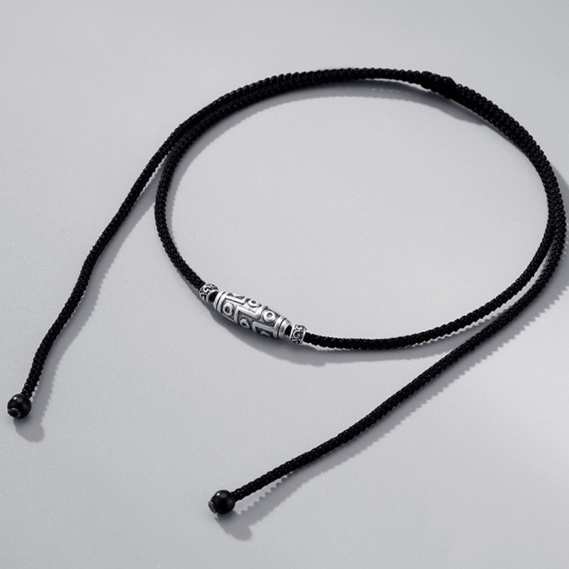 Collier avec pendentif en corde de protection à neuf yeux en argent sterling 999 avec Buddha Stones - image 9