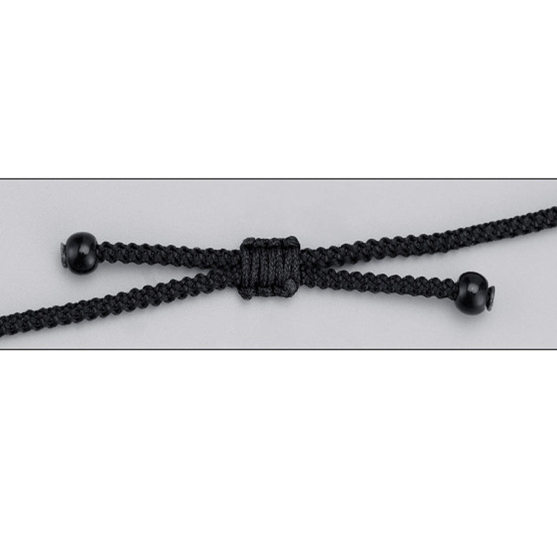Collier avec pendentif en corde de protection à neuf yeux en argent sterling 999 avec Buddha Stones