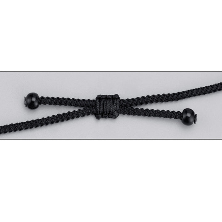 Collier avec pendentif en corde de protection à neuf yeux en argent sterling 999 avec Buddha Stones