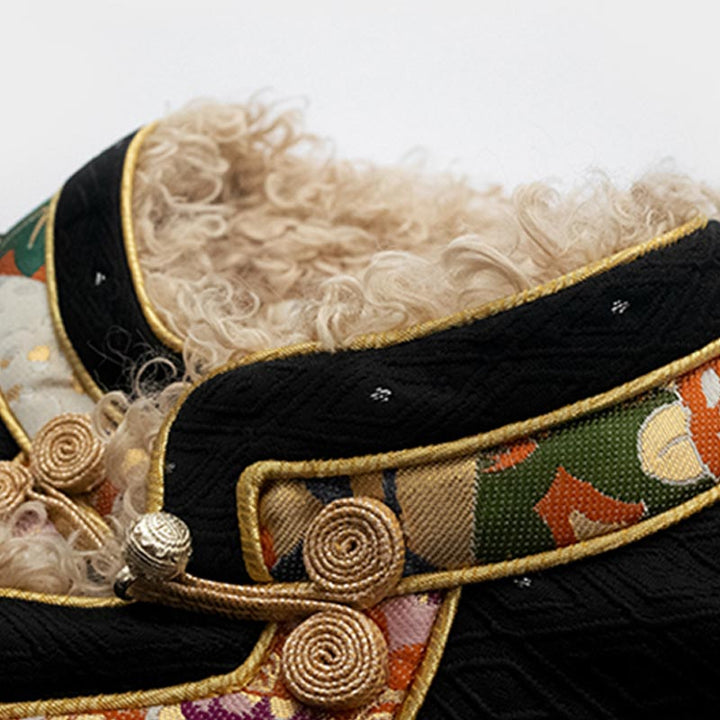 Vêtements tibétains Buddha Stones Lhasa Haut doublé en polaire Vêtements d'hiver pour femmes