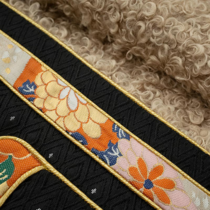 Vêtements tibétains Buddha Stones Lhasa Haut doublé en polaire Vêtements d'hiver pour femmes