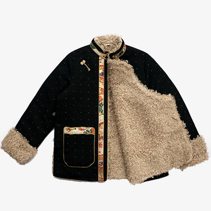 Vêtements tibétains Buddha Stones Lhasa Haut doublé en polaire Vêtements d'hiver pour femmes - image 1