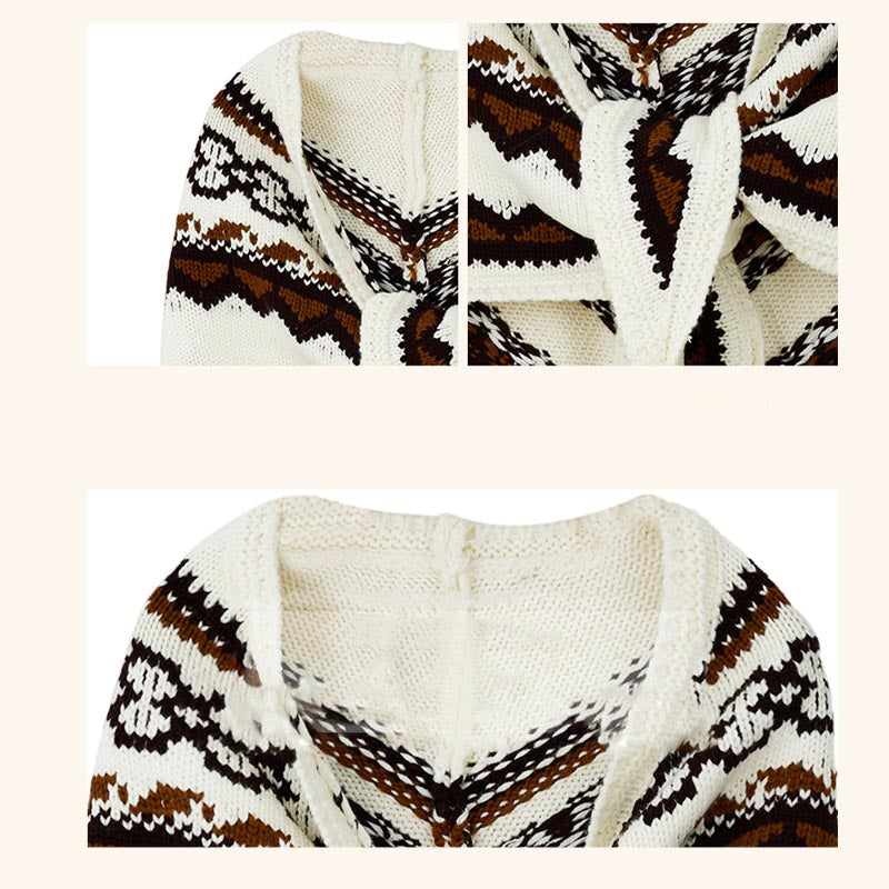 Châle triangulaire tibétain à rayures avec Buddha Stones et pompons pour l'hiver - image 11