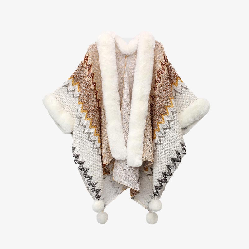 Écharpe de voyage confortable en tricot avec Buddha Stones tibétaines multicolores ondulées