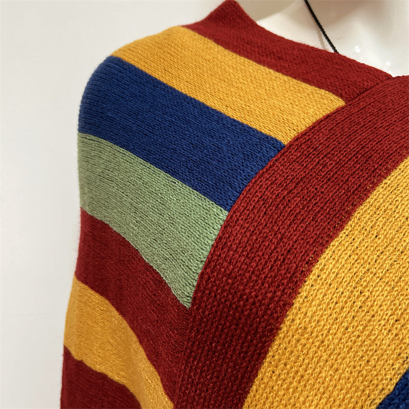 Châle à rayures colorées tibétaines avec Buddha Stones , pull à pompons, écharpe de voyage confortable pour l'hiver - image 16