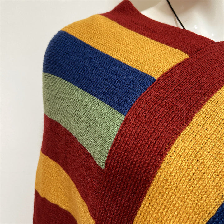 Châle à rayures colorées tibétaines avec Buddha Stones , pull à pompons, écharpe de voyage confortable pour l'hiver - image 16