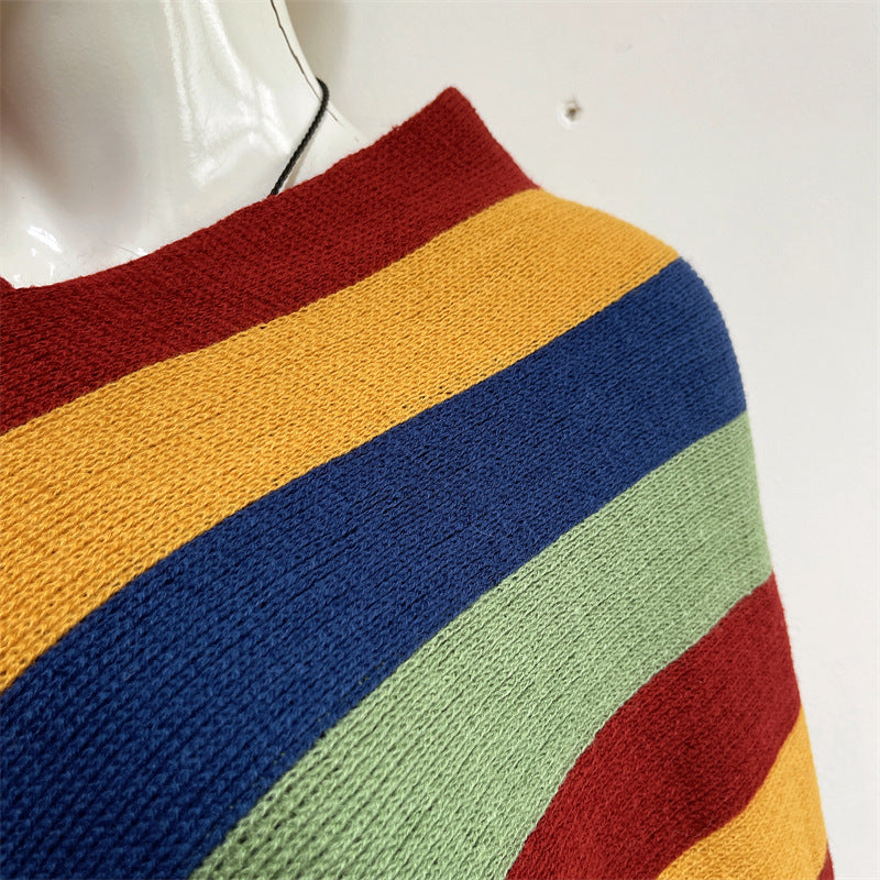 Châle à rayures colorées tibétaines avec Buddha Stones , pull à pompons, écharpe de voyage confortable pour l'hiver - image 17