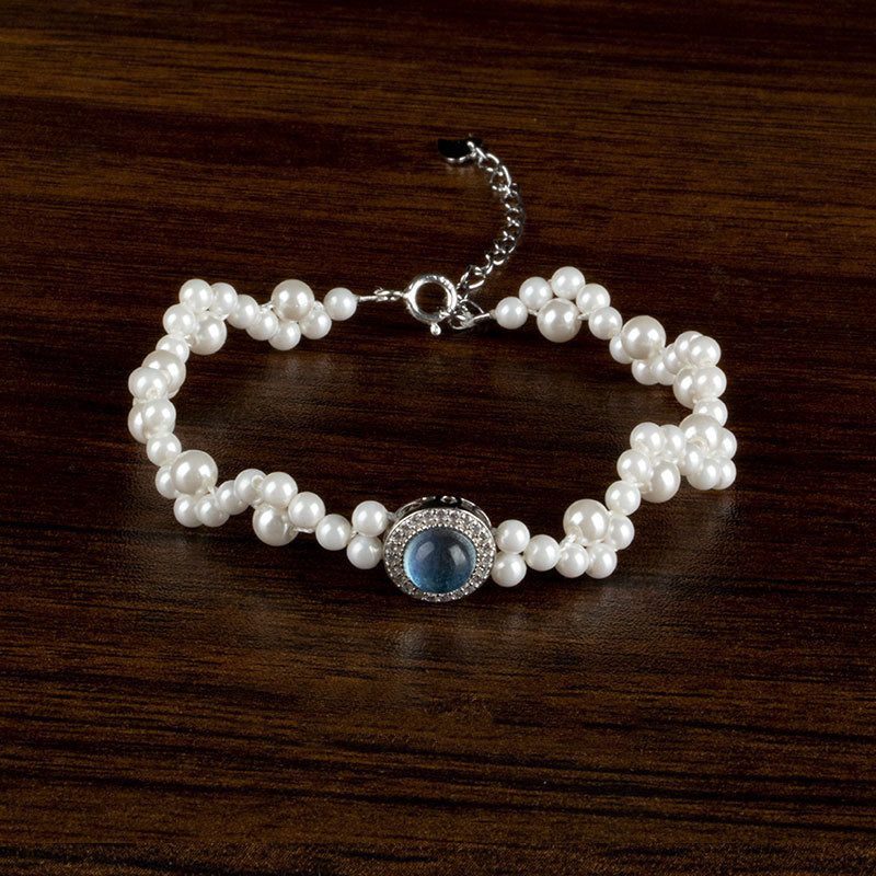 Bracelet et bague de guérison en argent sterling 925 Buddha Stones