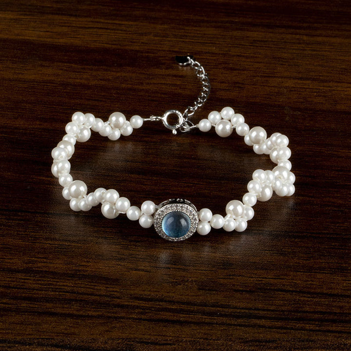 Bracelet et bague de guérison en argent sterling 925 Buddha Stones