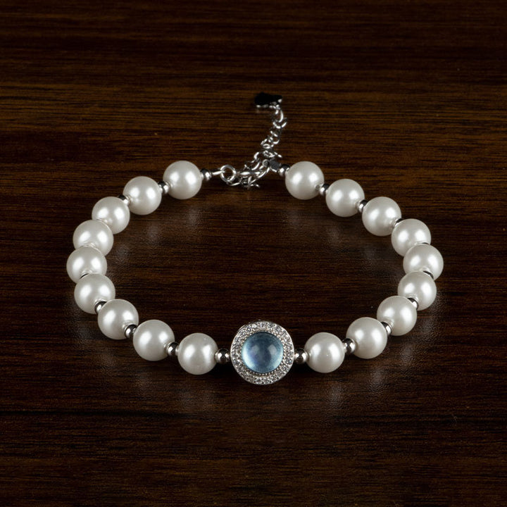 Bracelet et bague de guérison en argent sterling 925 Buddha Stones