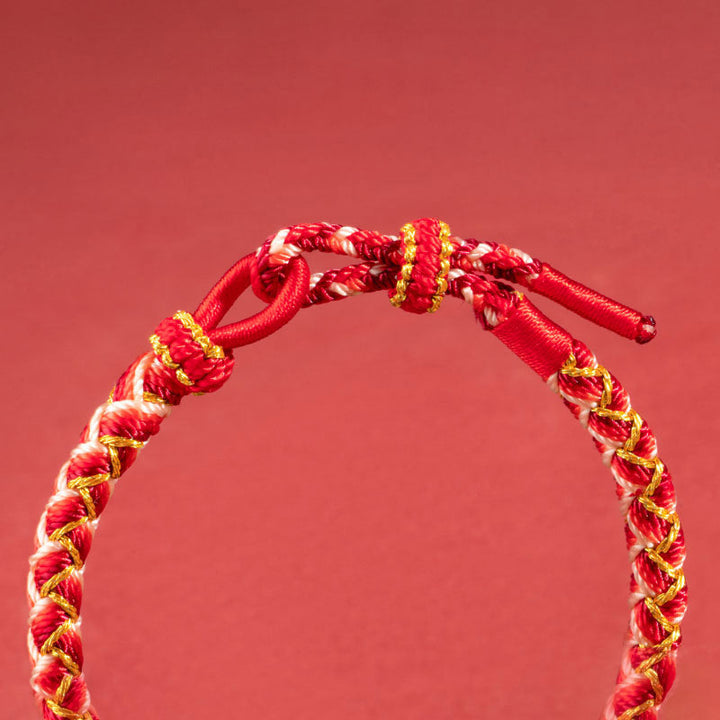Bracelet de protection en corde fait main en écailles de dragon de Buddha Stones