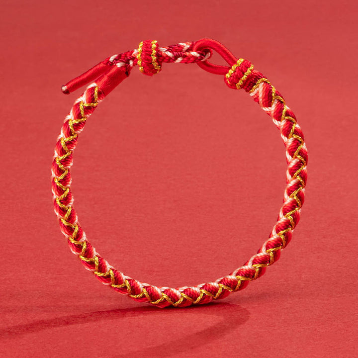 Bracelet de protection en corde fait main en écailles de dragon de Buddha Stones