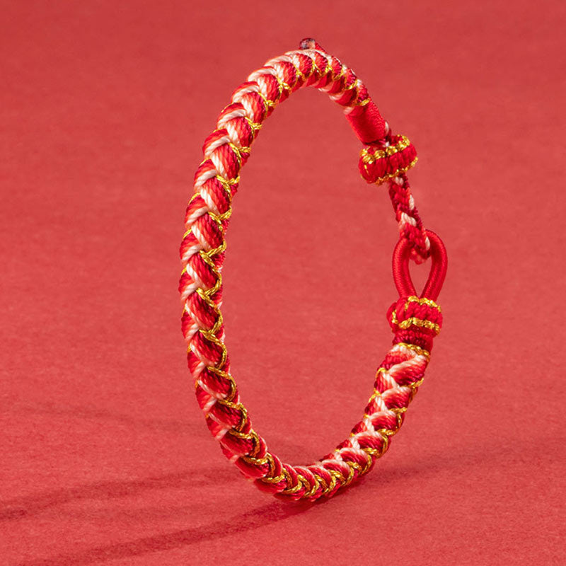 Bracelet de protection en corde fait main en écailles de dragon de Buddha Stones