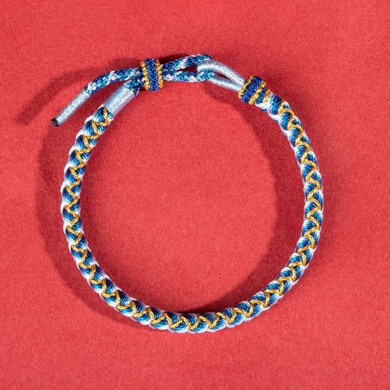 Bracelet de protection en corde fait main en écailles de dragon de Buddha Stones