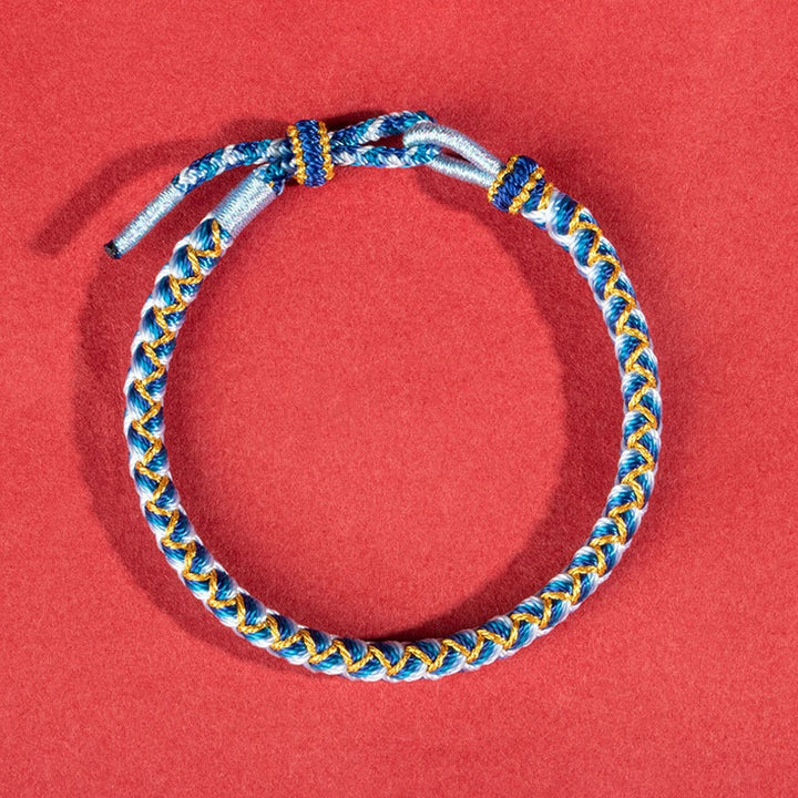 Bracelet de protection en corde fait main en écailles de dragon de Buddha Stones