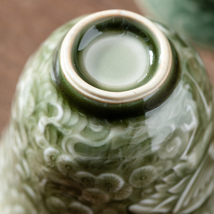 Tasse à thé en céramique Buddha Stones Crane Pine Tasse à thé Kung Fu 80 ml