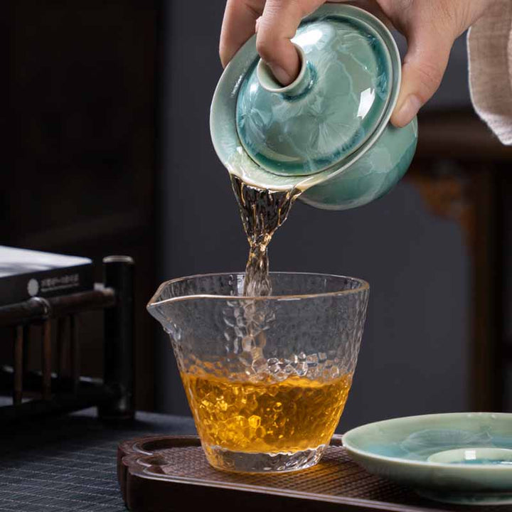 Tasse à thé traditionnelle en céramique émaillée Buddha Stones Gaiwan Sancai Tasse à thé Kung Fu et soucoupe avec couvercle 180 ml