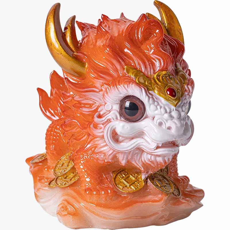 Buddha Stones changeantes de couleur, petite figurine en résine Kirin pour décoration de maison - image 13