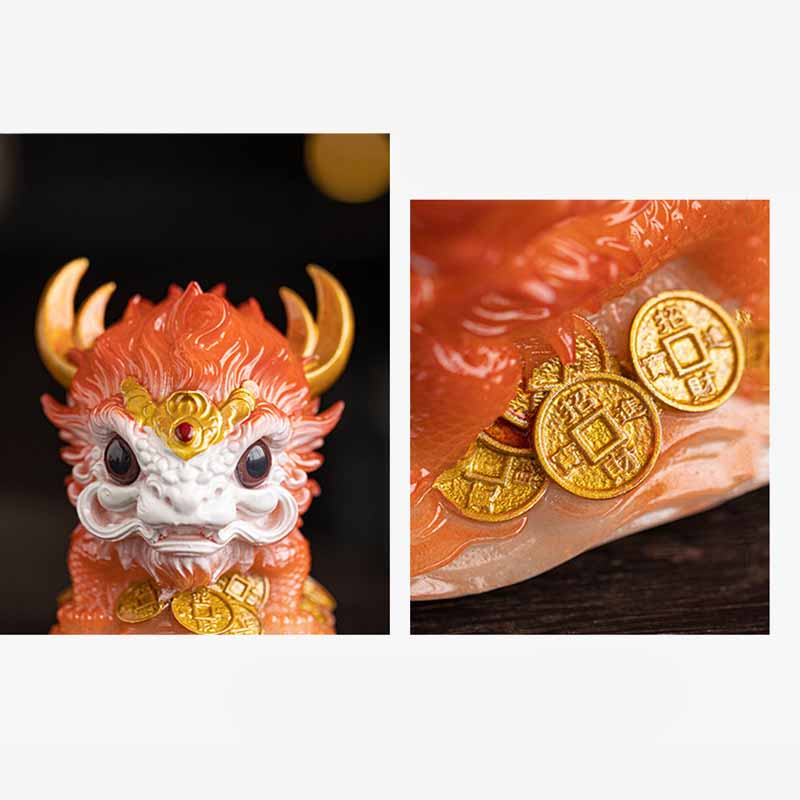 Buddha Stones changeantes de couleur, petite figurine en résine Kirin pour décoration de maison - image 8
