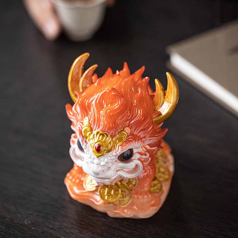 Buddha Stones changeantes de couleur, petite figurine en résine Kirin pour décoration de maison - image 22