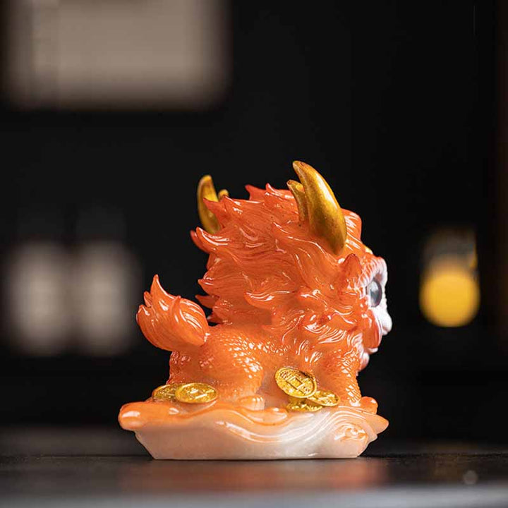 Buddha Stones changeantes de couleur, petite figurine en résine Kirin pour décoration de maison - image 6