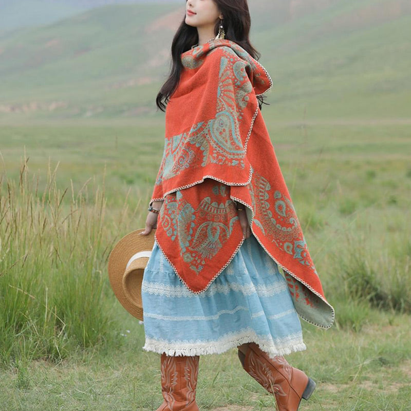 Châle tibétain en Buddha Stones, motif simple, écharpe de voyage confortable pour l'hiver - image 6