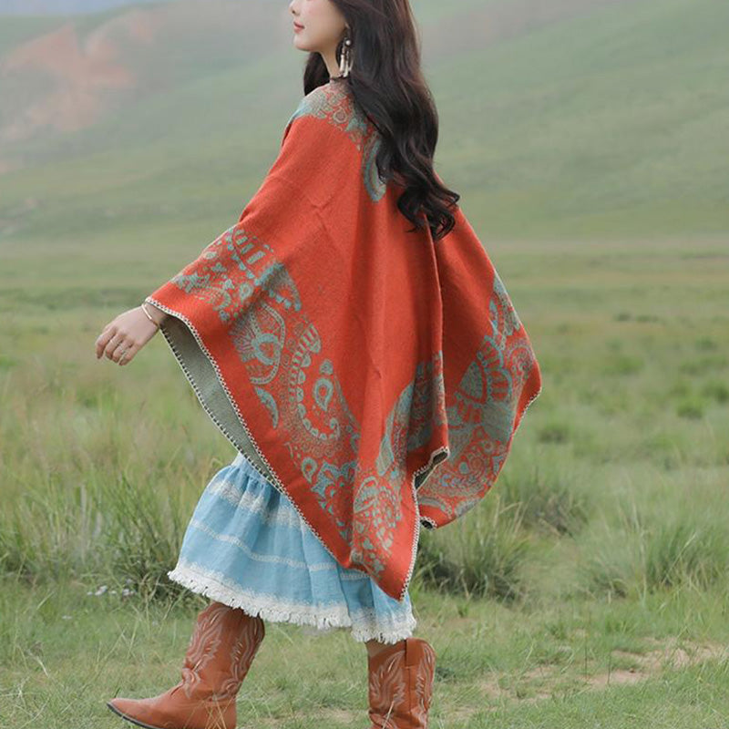 Châle tibétain en Buddha Stones, motif simple, écharpe de voyage confortable pour l'hiver - image 14