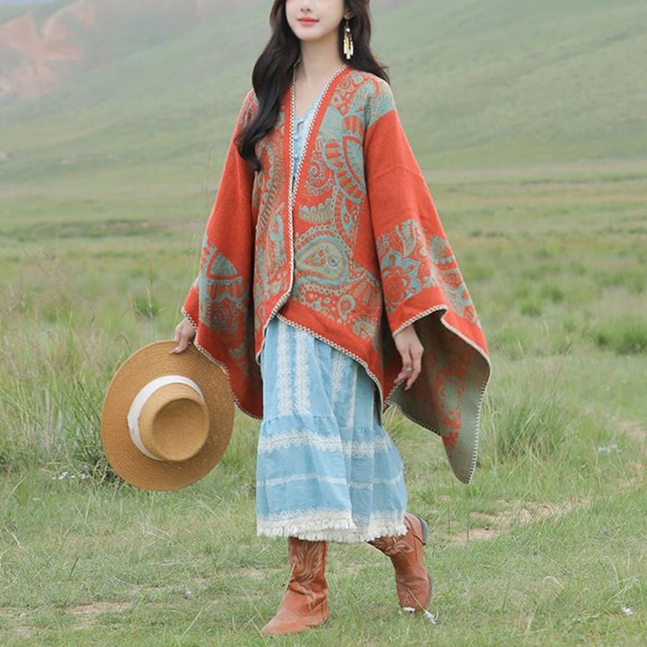 Châle tibétain en Buddha Stones, motif simple, écharpe de voyage confortable pour l'hiver - image 17