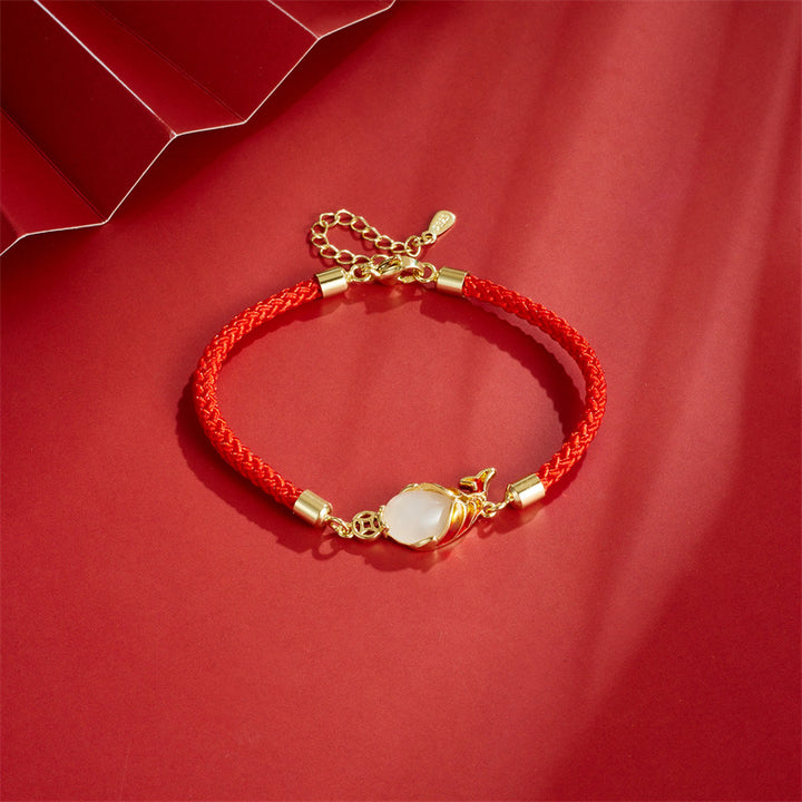 Collier pendentif porte-bonheur en calcédoine et Buddha Stones