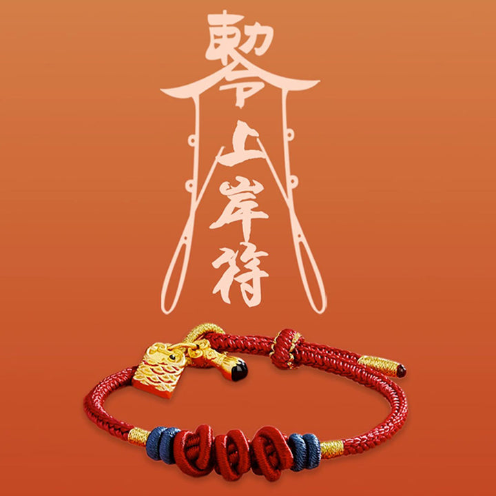 Bracelet tressé en argent sterling 925 avec breloque poisson Koi et Buddha Stones