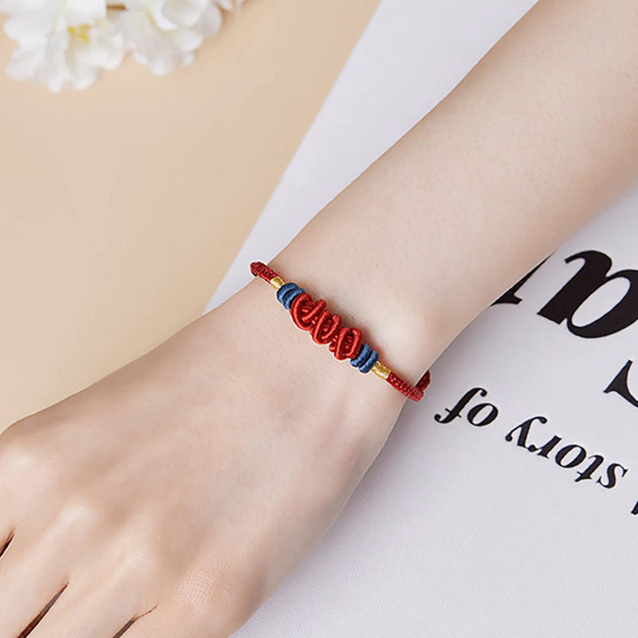 Bracelet tressé en argent sterling 925 avec breloque poisson Koi et Buddha Stones