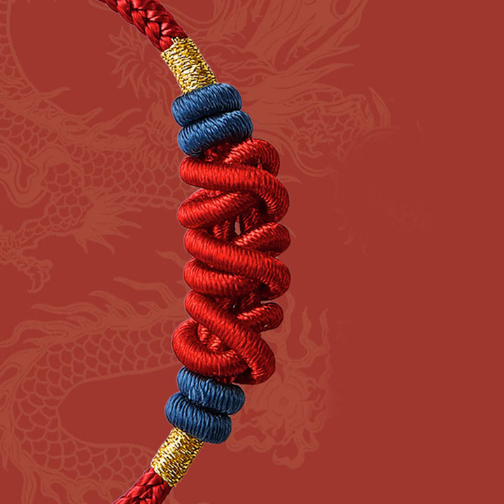 Bracelet tressé en argent sterling 925 avec breloque poisson Koi et Buddha Stones
