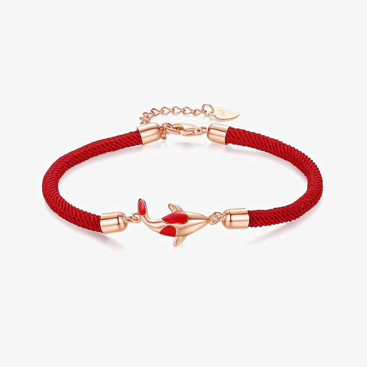Bracelet couple chaîne tressée porte-bonheur Buddha Stones Buddha Fish